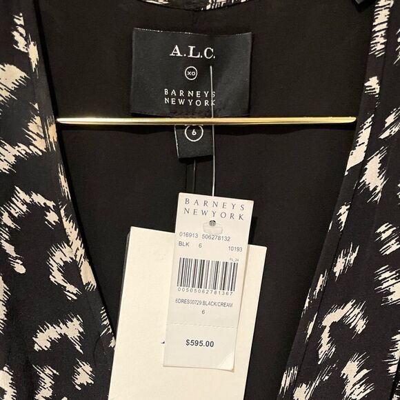 NWT A.L.C. Dress Sz. 6 animal Print Black and white - Picture 2 of 3